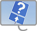 question mark and arrow